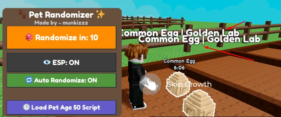 EGG AND pet Randomizer Script